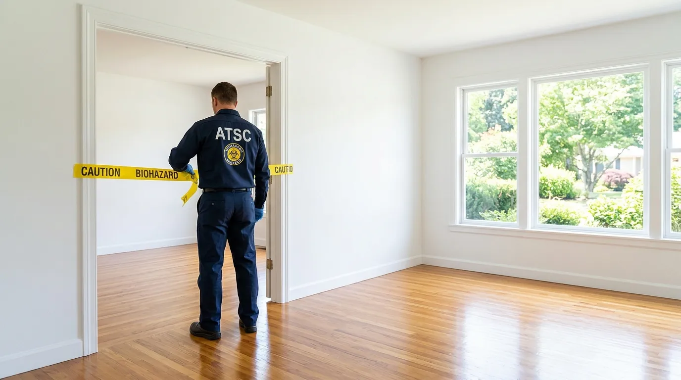 Certified biohazard cleanup crew performing Decomposition Cleanup in Southeast Arcadia